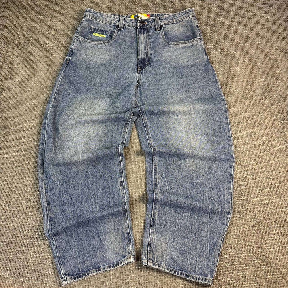 Empyre Loose Fit Skate Jeans Mens 32 Blue Baggy Wide Leg Y2K Streetwear